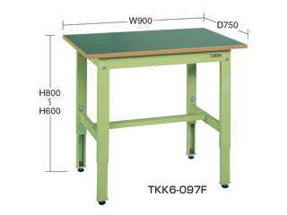 サカエ　軽量高さ調整作業台ＴＫＫ６タイプ　ＴＫＫ６−０９６Ｆ