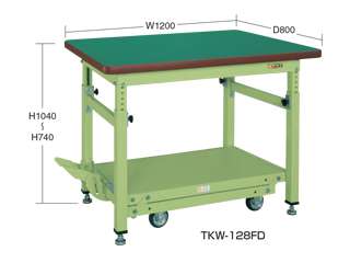 サカエ　ペダル昇降移動式作業台・重量ＴＫＷタイプ　ＴＫＷ−１２８ＦＤ