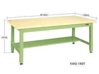 サカエ　重量作業台ＫＷタイプ中板１枚付　ＫＷＦ−１８９Ｔ