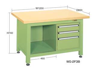 サカエ　超重量作業台Ｗタイプ　ＷＦ−２Ｆ３Ｂ