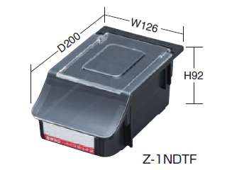 サカエ　導電性ボックス透明フタ付　Ｚ−１ＮＤＴＦ