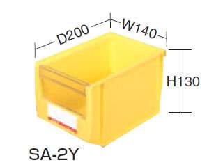 サカエ　パーツボックス　ＳＡタイプ　イエロー　ＳＡ−２Ｙ