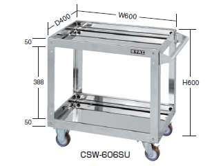 サカエ　ステンレスＣＳスーパーワゴン　ＣＳＷ−６０６ＳＵ