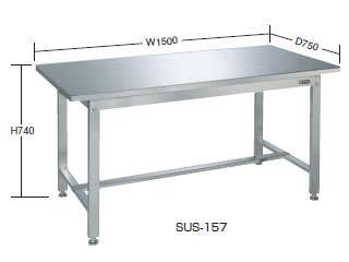 サカエ　ステンレス作業台　ＳＵＳ４−１５７