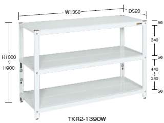 サカエ　サカエラック　高さ調整タイプ　ＴＫＲ１−１３９０Ｗ