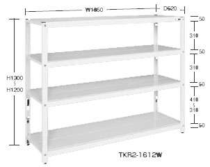 サカエ　サカエラック　高さ調整タイプ　ＴＫＲ１−１６１２Ｗ