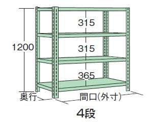 サカエ　ボルトレスラック中軽量型　ＮＢ−４３１３