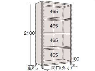 サカエ　物品棚ＬＥ型　ＬＥ２１１５