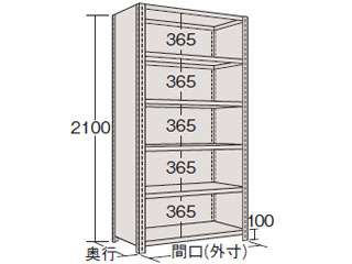 サカエ　物品棚ＬＥ型　ＬＥ２１１６