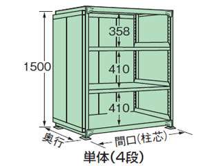 サカエ 中量棚PB型パネル付 PB-9324 ウエダ金物【公式サイト】