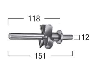 HiKOKI(日立工機)　超硬火打座掘りカッタ（3枚刃）　55mm 959665