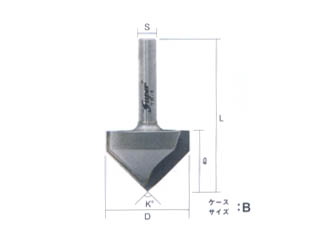 ライト精機　超硬V溝ビット6x90°　TR-8