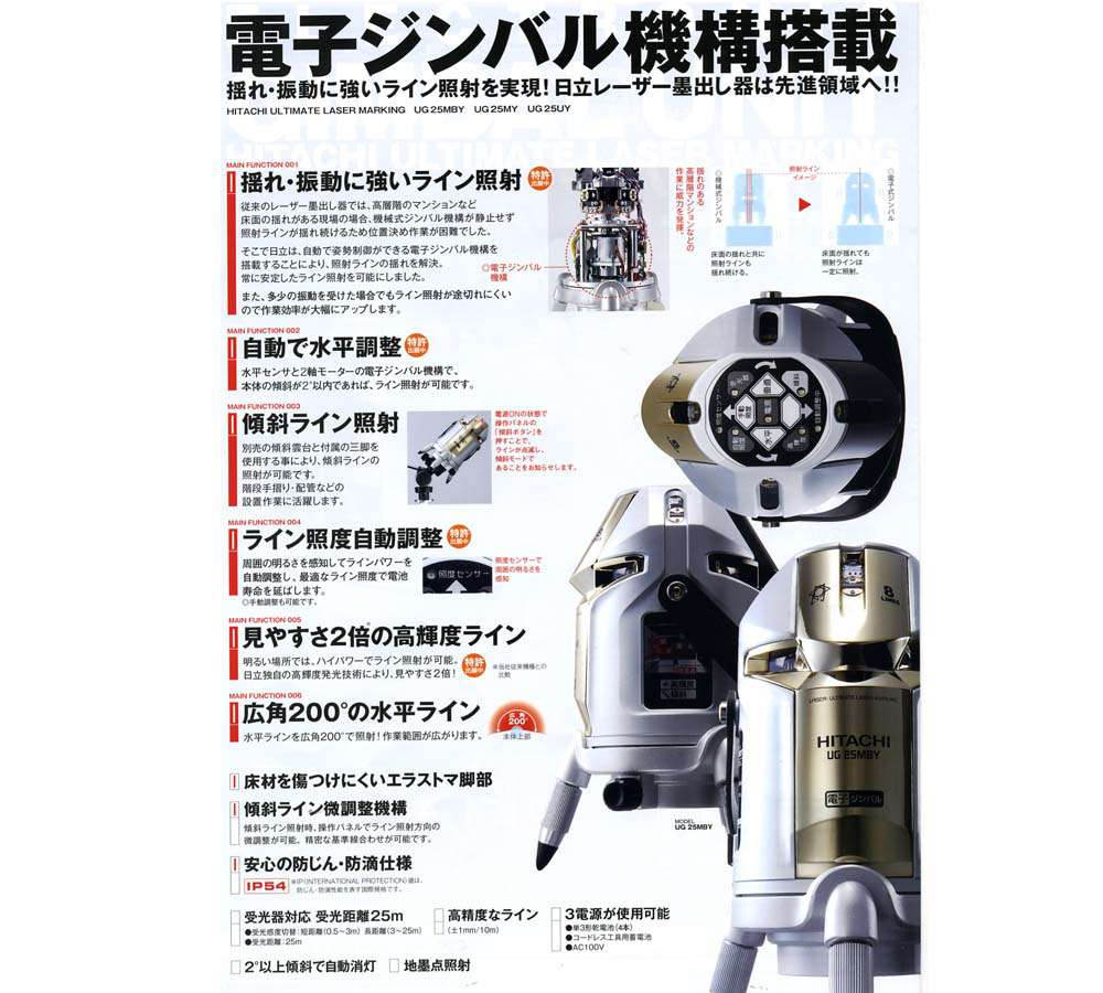HiKOKI(日立工機)　UG25MY　レーザー墨出し器