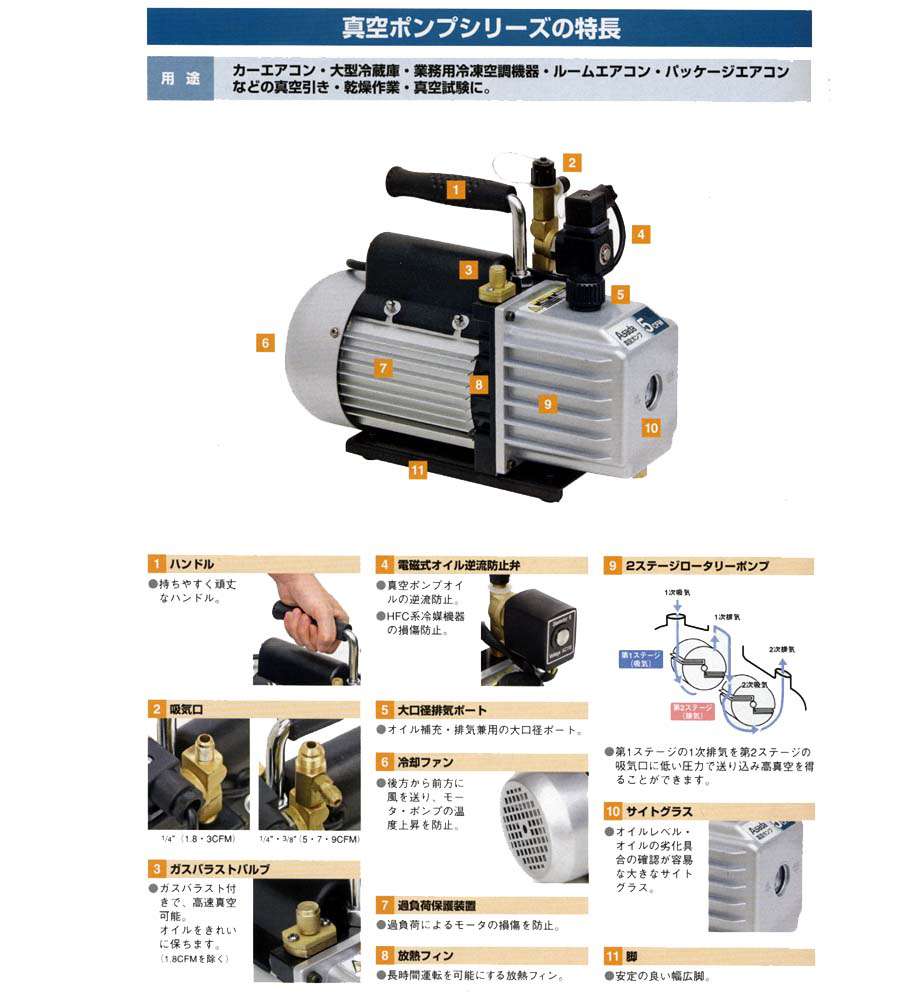 人気を誇る アサダ アサダ 真空ポンプ