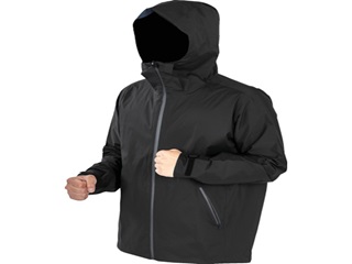 トラスコ　高耐候・軽量ストレッチレインウェア　ブラック　TRESWM-BK(Mサイズ)