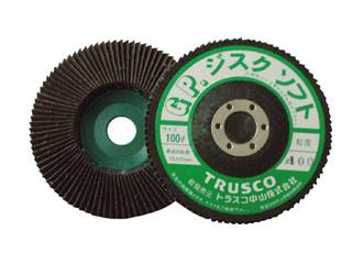 トラスコ　GPディスクホイールソフト(斜め植えタイプ)　GP100S　#40(5枚入)