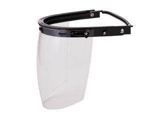 トラスコ　ヘルメット取付型防災面(簡単脱着タイプ・曇り止め加工)　BM-HAC