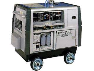 三笠　高周波・単相交流発電機・溶接機(三役)　FW-355　超低音型