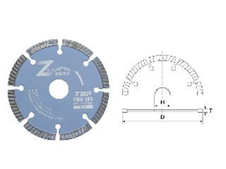 トップ工業　ダイヤモンドホイール波型セグメント　TWS-105