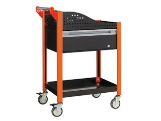 トラスコ　カスタムワゴン(深型1段引出し付)　ブラック　TAC-648ADR-BK