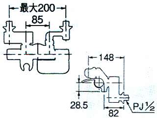 カクダイ　173-074　サーモスタットシャワー専用混合栓