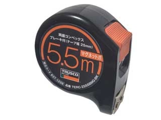 トラスコ　両面コンベックスマグネット爪　25巾5.5m　TERC-2555BMG-BK