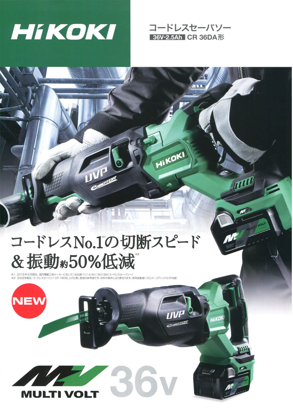 自転車HiKOKI CR36DA (XP) コードレスセーバーソー 36V 新品未使用