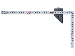 シンワ　曲尺平ぴたシルバー30cm表裏同目ストッパー付JIS　12438