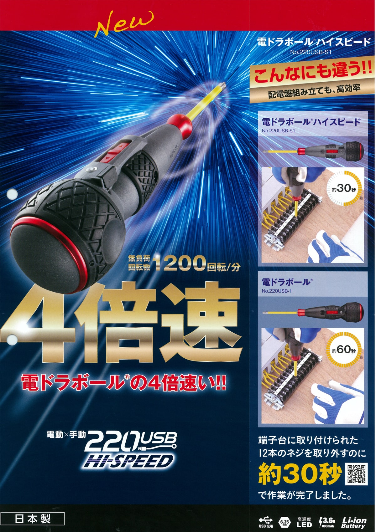 ベッセル　220USB-S1　電ドラボール　ハイスピード