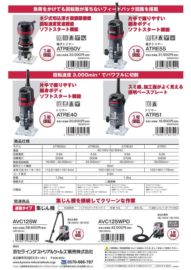 京セラ　ATRE60V　トリマー