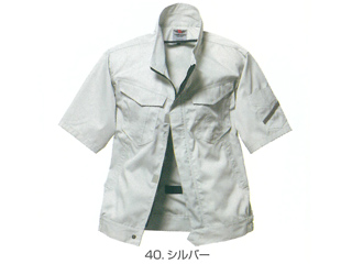 日新被服　トルネードラカン　ファン付作業着　半袖ブルゾン(服のみ)　TR3251(シルバー)　Mサイズ