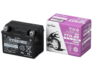 GSユアサ　VRLA(制御弁式)即用式液別12Vバッテリー　YT4L-BS-GY3（液別売）