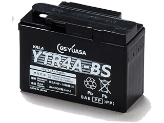GRユアサ　VRLA(制御弁式)即用式液別12Vバッテリー　YTR4A-BS-GY3（液別売）