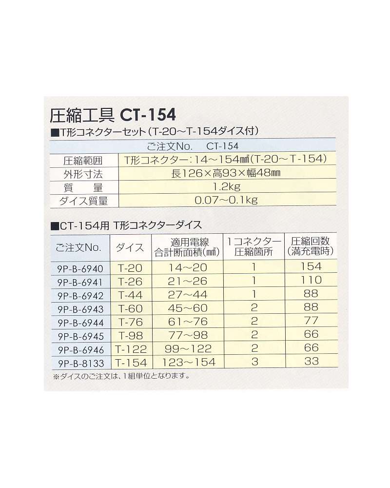 ダイア 圧縮工具 CT-154 ウエダ金物【公式サイト】