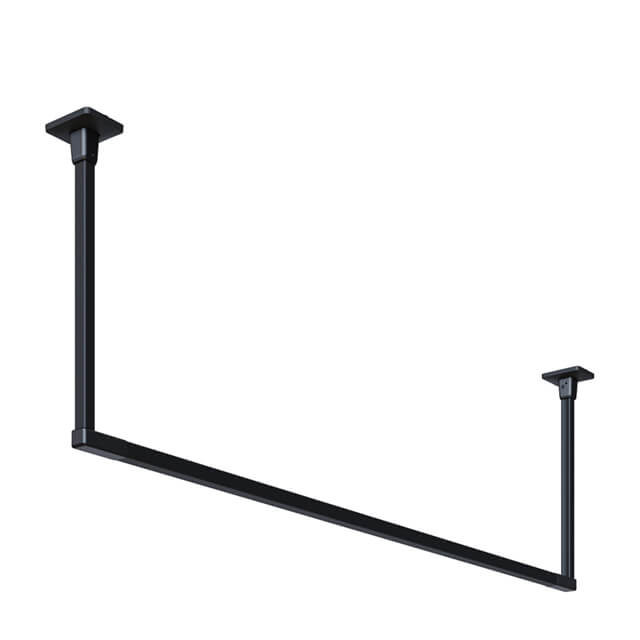 川口技研　室内用ホスクリーンBAR型（ブラック/高さ450mm×幅910mm）　BAR1-4509-BK　