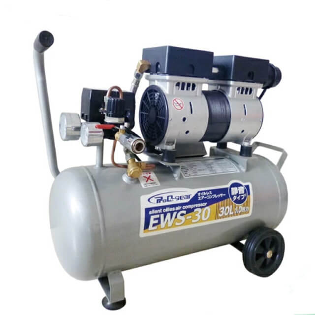シンセイ　静音オイルレス　エアーコンプレッサー30L　EWS-30
