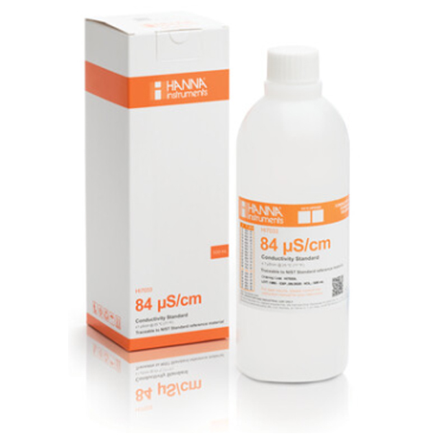 ハンナ　EC/TDS標準液 84μs/cm 500ml　HI7033L