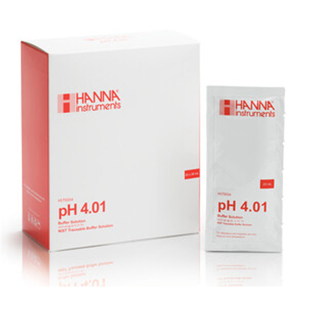 ハンナ　pH標準液　pH 4.01 20mL　25袋　HI70004P