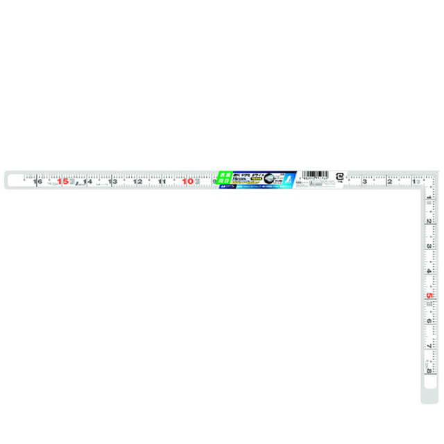 シンワ　曲尺平ぴた　ホワイト　1尺6寸　表裏同目　11176