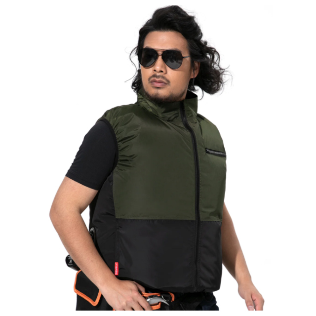 ●COVELL　空調服ベスト　ファンバッテリセット　MJ-A01-green-L