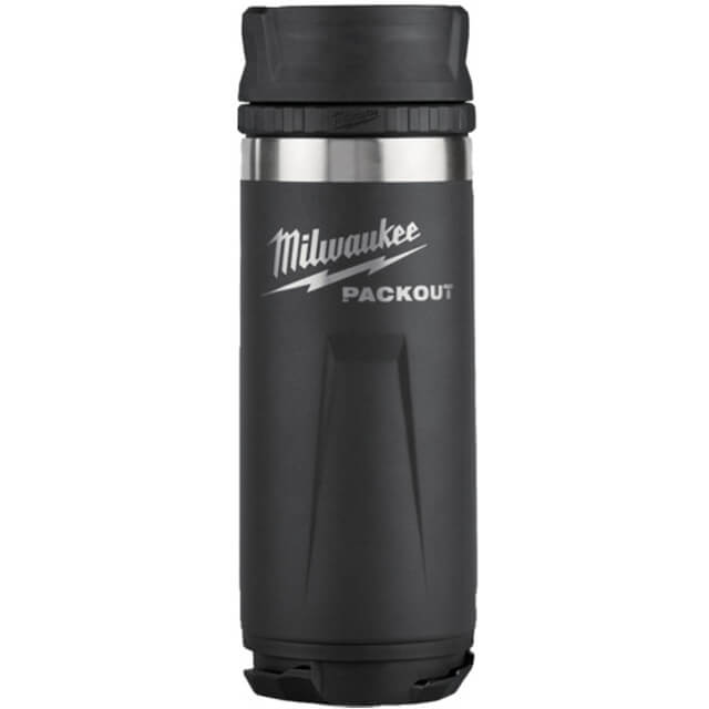 ミルウォーキー　ＰＡＣＫＯＵＴ　真空マグフタ付きボトル　ブラック（Ｓ・５３０ｍＬ）48-22-8395B