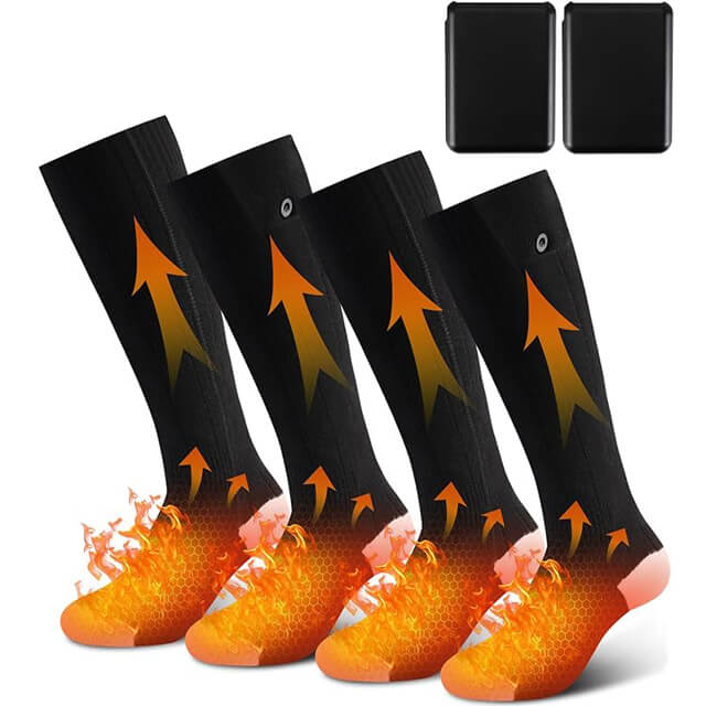 G.B.Z　電熱ソックス ブラック 22cm～28cm用 2足セットXX-WZ01-2black【メーカー直送品】