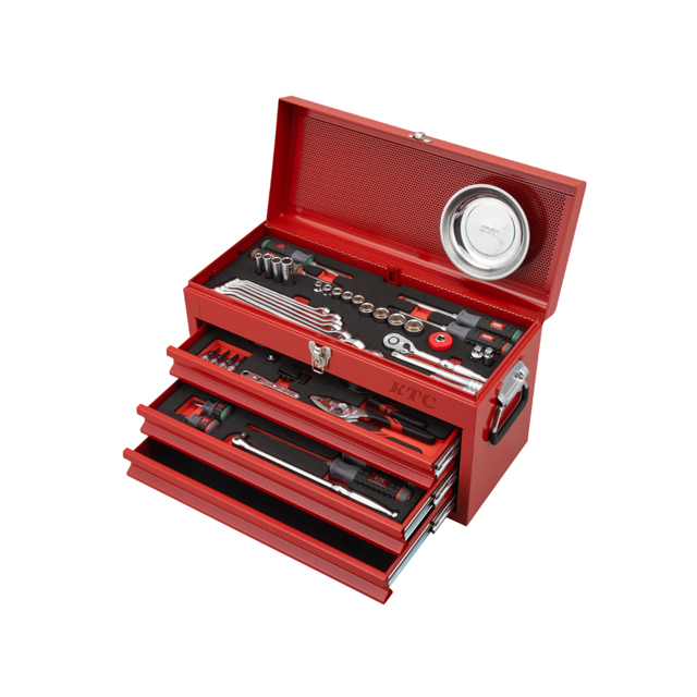 KTC　9.5sq.スタンダードセット[66点](3段3引出し)　レッド　【2026SKセール限定品】　SK36626XR