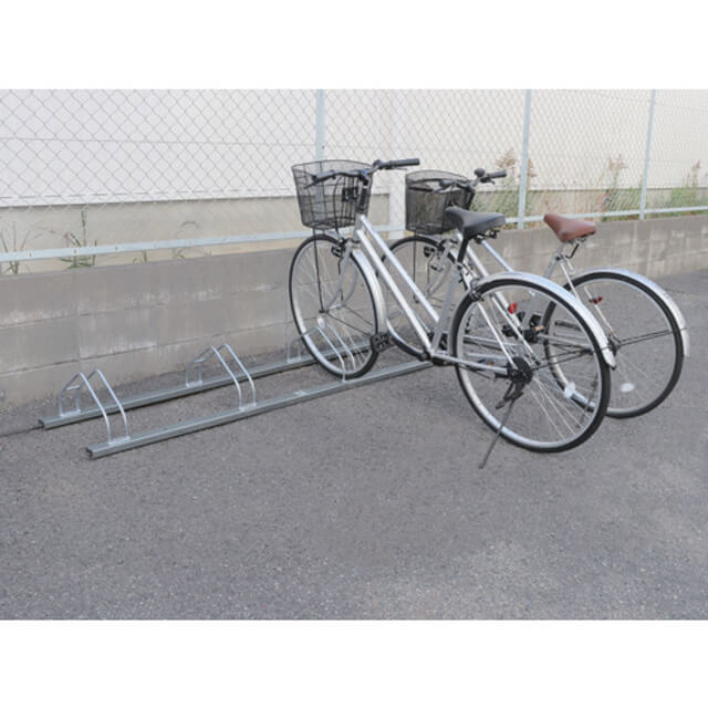 ダイケン　平置き自転車ラック前輪差込式サイクルスタンド　４台収容ピッチ６００　CS-ML4