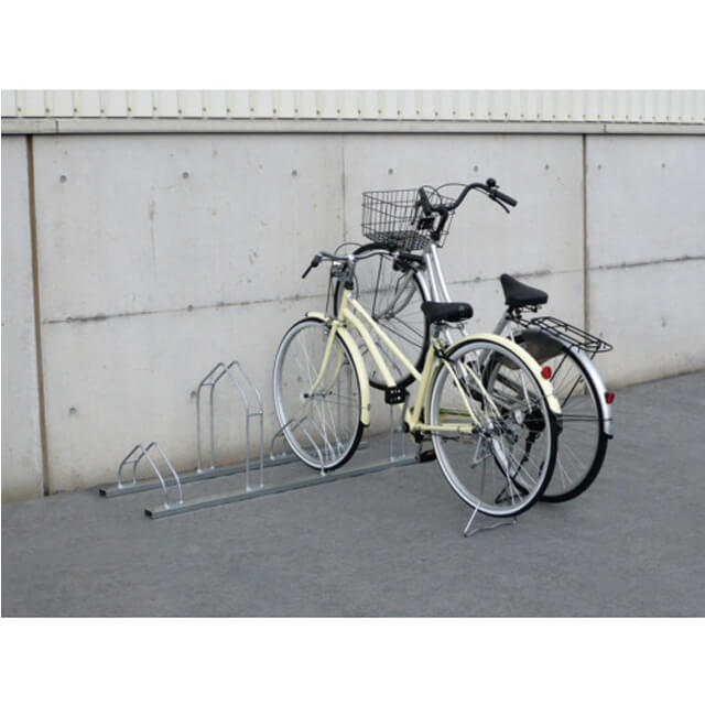 ダイケン　平置き自転車ラック前輪差込式サイクルスタンド　４台収容ピッチ４００　CS-M4