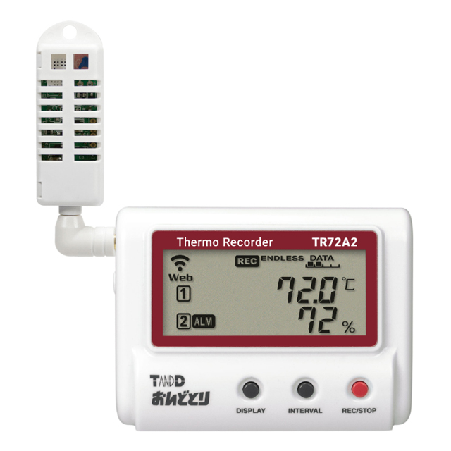 T&D　TR72A2　クラウド対応温度湿度データロガー　おんどどり