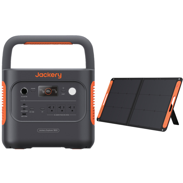 Jackery　ポータブル電源1800(1872Wh)　JE-1800A＋ソーラーパネルJS-100Fセット【数量限定品】
