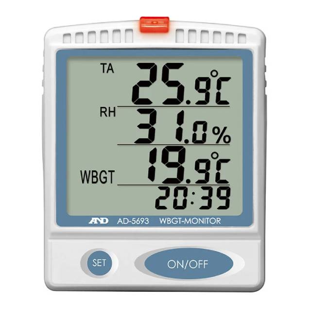 A&D　壁掛・卓上形　熱中上指数計/熱中症指数モニター　AD-5693