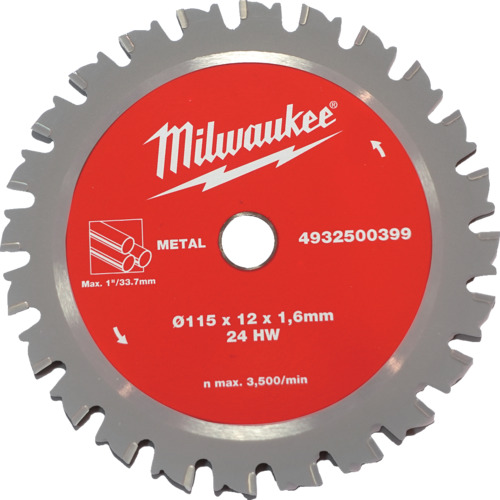 ミルウォーキー　12ｍｍ-34ｍｍ鋼管カッター用交換刃（115ｍ×12ｍｍ×24Ｔ）　4932500399