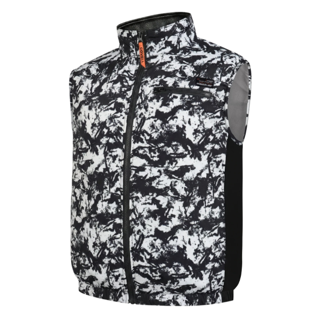 COVELL P002-6 空調冷風服 ベストタイプ 白黒迷彩